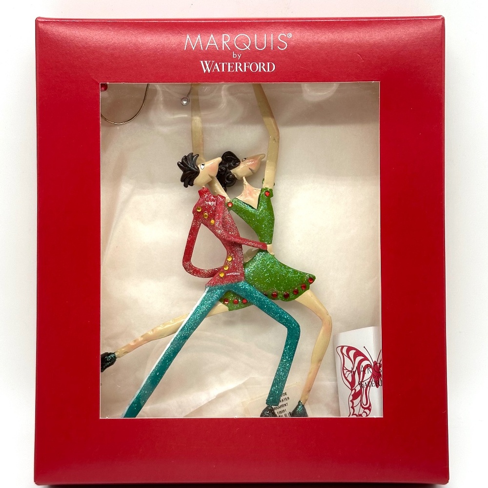 Marquis by Waterford Giddie Glide By Side Ice Skater Christmas Ornament 2004